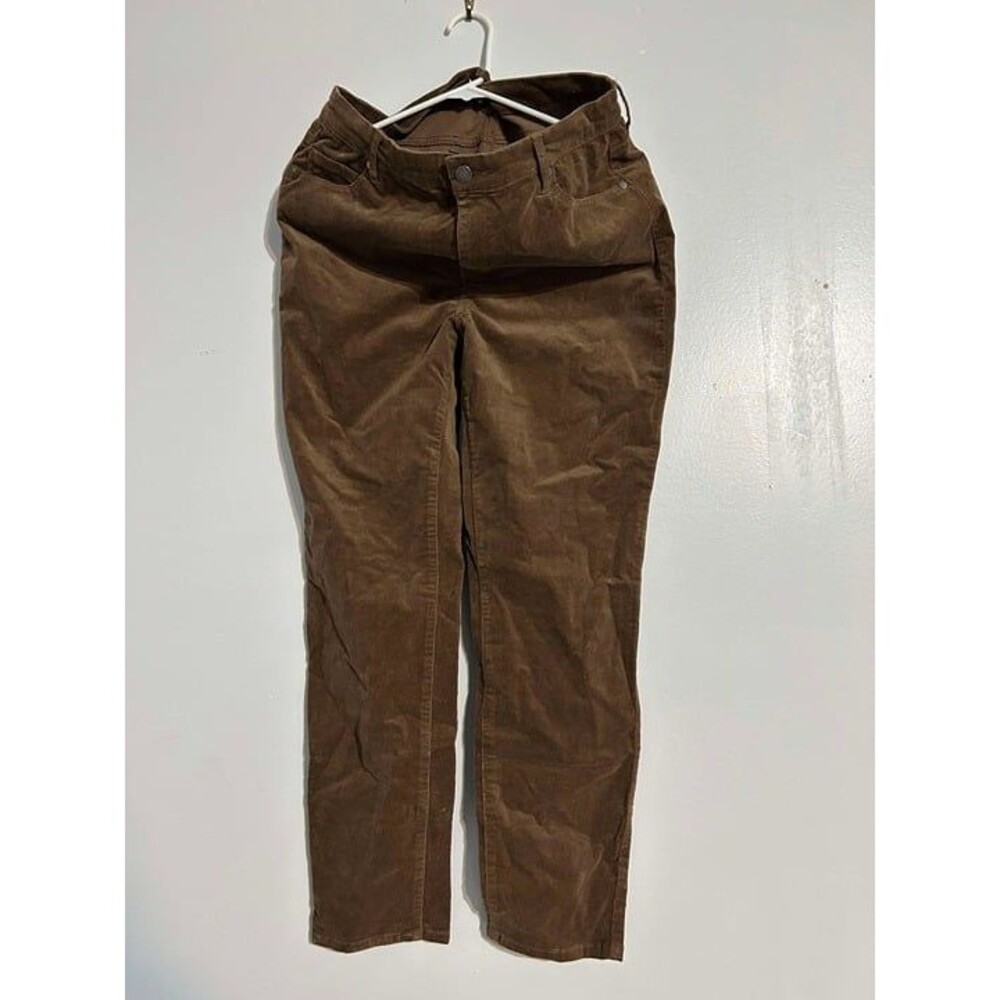 New Well Worn Women's High Rise Corduroy Pant Tan Size 14
